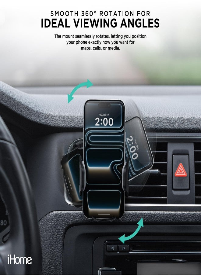 iHome Air Vent Clip Car Mount, 360° Rotation, Secure Fit, Adjustable Grip (Air Vent) - Image 4