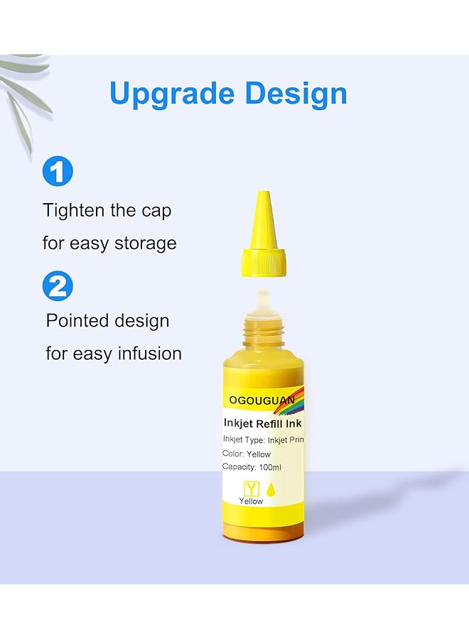 erorex Universal Printer Ink Cartridges 400Ml Black Color Set Refill Ink Replacement For Hp 61 912 953 963 For Canon Pixma G3400 G2400 Refillable Ink Cartridges And Ciss System Dye Ink - Image 3