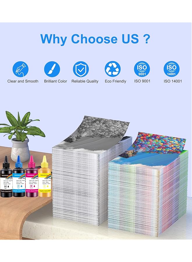 erorex Universal Printer Ink Cartridges 400Ml Black Color Set Refill Ink Replacement For Hp 61 912 953 963 For Canon Pixma G3400 G2400 Refillable Ink Cartridges And Ciss System Dye Ink - Image 5