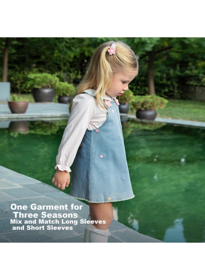 Dave & Bella Davebella Children'S Denim Overalls Dress, Spring Girls' Sweet Dress, One-Piece Dress, Children'S Clothing - Image 3