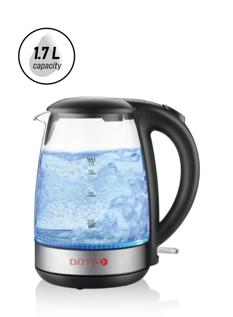 دوتس غلاية مياه كهربائية 2000 واط، 1.7 لتر، زجاجية - KDG-008 - Image 1
