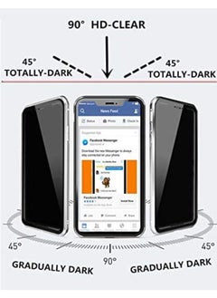 NuSense Anti-Spy Privacy Magnetic Case For Iphone Xs Max Clear Double Sided Tempered Glass [Magnet Absorption Metal Bumper Frame] Anti-Peeping 360 Full Protective Phone Cover (Silver)  - Image 3