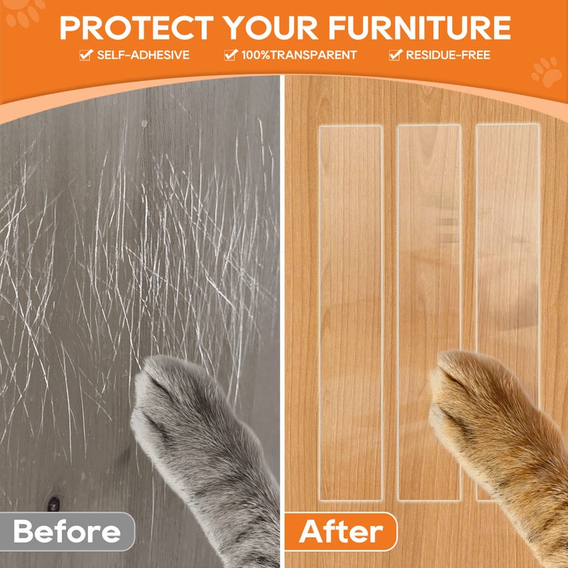 Loiion Door Protector from Dog Scratching, Window Sill Protector, Clear Sided Shield Protection Barrier Anti Cat, Dog Scratching, Slobbering, and Clawing Furniture, Glass, Car Door, Couch 4in x 3.3ft - Image 3