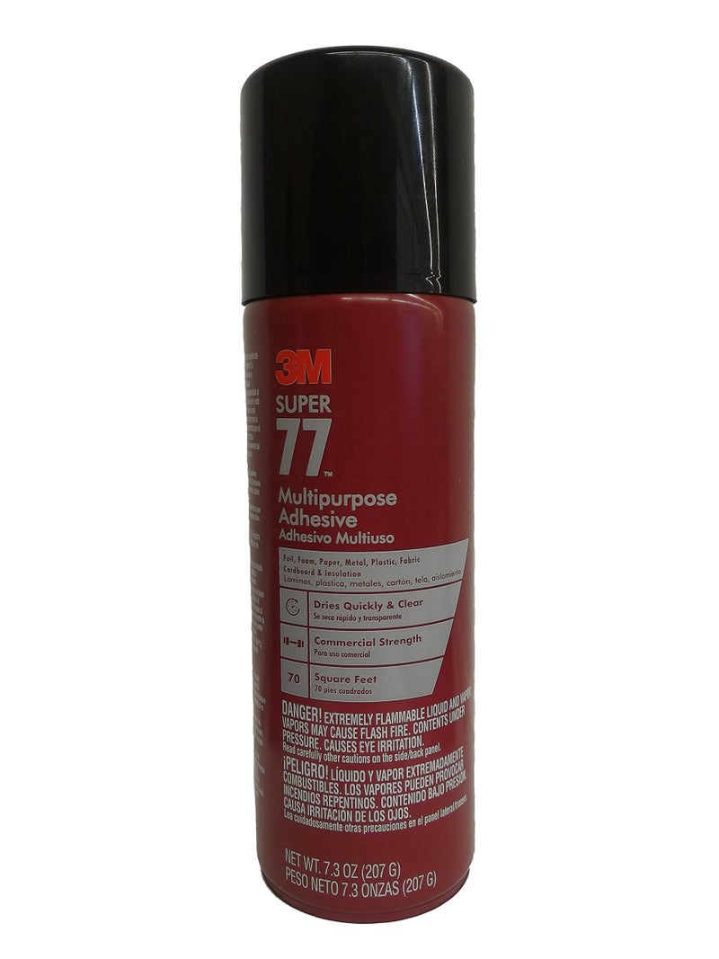 3M Super 77 Multi-Purpose Adhesive, 7.3 fl oz, Aerosol - Image 2