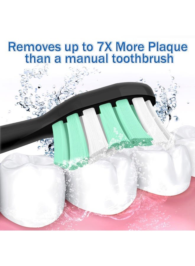 Aoremon Replacement Heads for Sonicare - Replacement Brush Heads Compatible with Philips Sonicare Snap-on Electric Toothbrush (Black),8 Pcs - Image 3