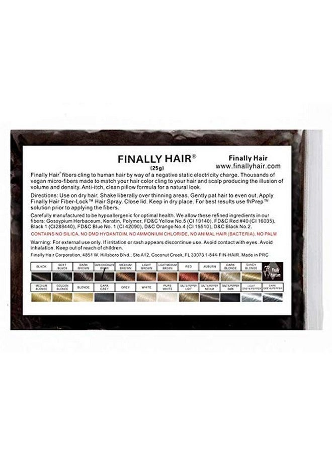 Finally Hair - Hair Building Fibers Dark Chocolate Brown 25 Gram Refill Your Existing Bottle. Highest Grade Fiber By Finally Hair (Dark Chocolate Brown) *** See Pictures We Have 2 Different Dark Brown Shades *** - Image 1
