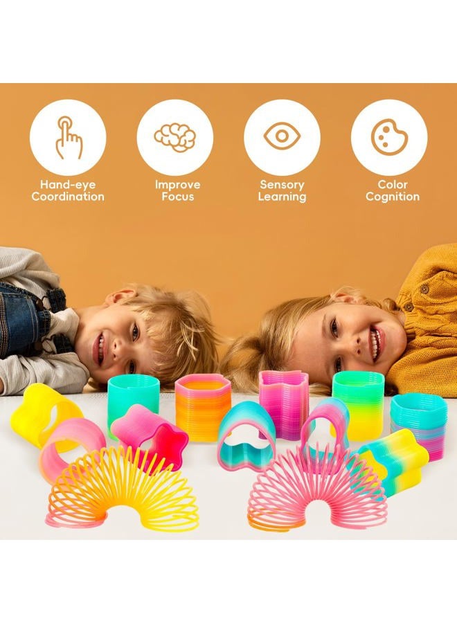 Thuodo 32 Pack Valentines Cards for Kids Classroom with Rainbow Coil Spring Stress Relieve Anxiety Toys, Valentines Day Gifts for Kids Boys Girls Game Prizes Party Favors Supplies - Image 5