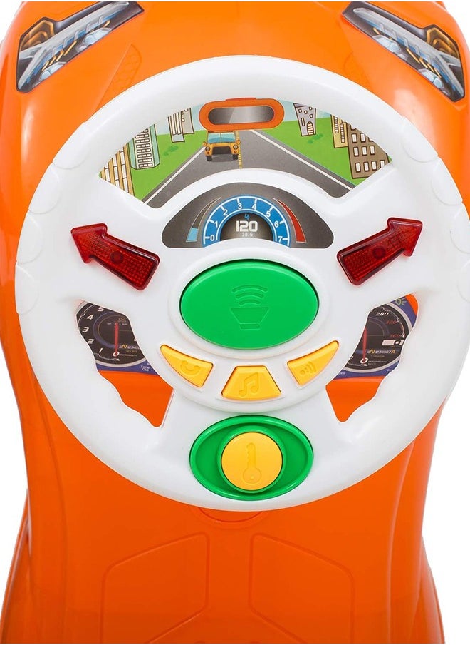 Galaxy Toys - سيارة رياضية للأطفال - تصميم سيارة رياضية أنيقة مع أضواء وأصوات تفاعلية، آمنة وقوية، لعبة دفع للأطفال الذين تتراوح أعمارهم بين 1-3 سنوات | أبيض - Image 1
