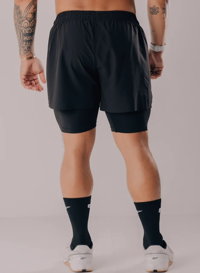 PALMFIT Palmfit Men Black 2 in 1 Training Shorts