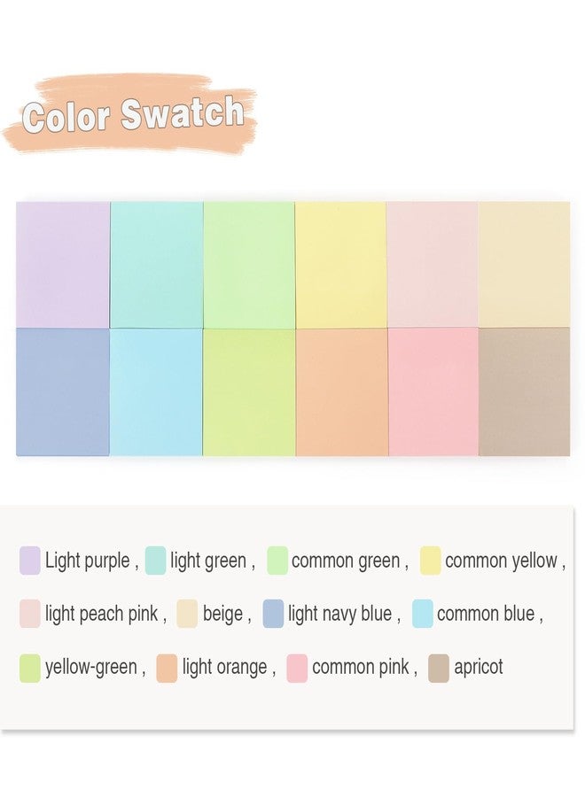 OSBOO Sticky Notes 3x3 Inch, 12 Pack, 12 Pastel Multi Colors Note Pads, 50 Sheets/Pad, Perfect for Office, School, and Home Organization - Image 2