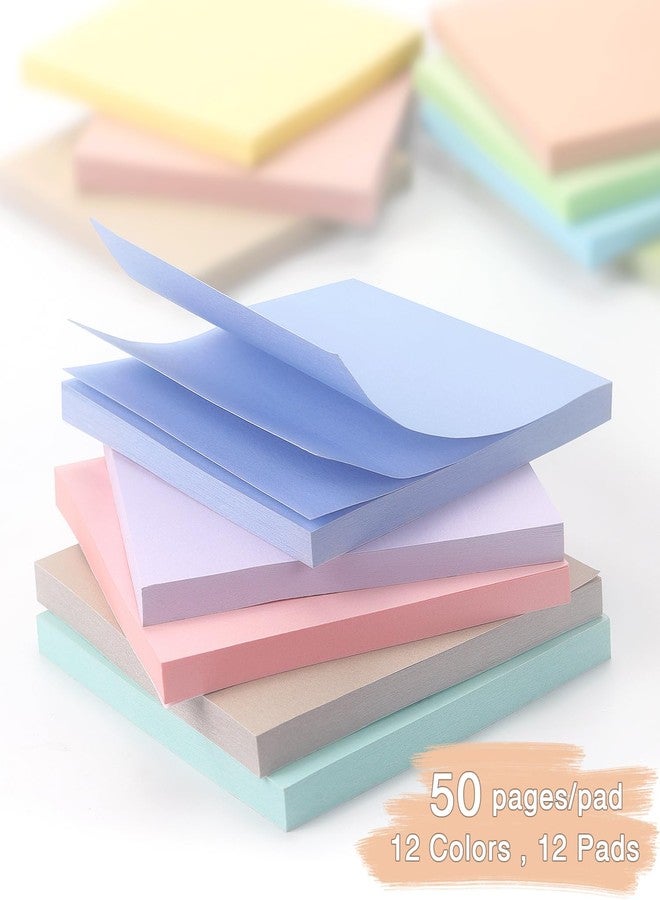 OSBOO Sticky Notes 3x3 Inch, 12 Pack, 12 Pastel Multi Colors Note Pads, 50 Sheets/Pad, Perfect for Office, School, and Home Organization - Image 5