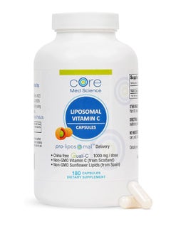 Core Med Science Core Med Science Liposomal Vitamin C - 1000mg - 180 Capsules - Quali®-C - Vitamin C Supplement - Made in USA  - Image 1