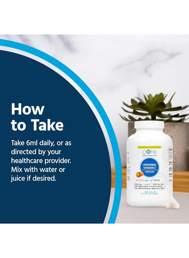 Core Med Science Core Med Science Liposomal Vitamin C - 1000mg - 180 Capsules - Quali®-C - Vitamin C Supplement - Made in USA - Image 5