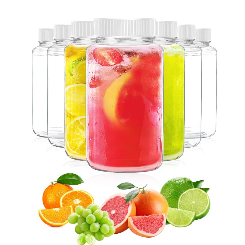 DODHEG 3 Ounce 9 Pcs Glass Juice Bottle Bulk Beverage Containers Glass Drink Containers for Milk Juice Drinks Bottle White Lid - Image 1