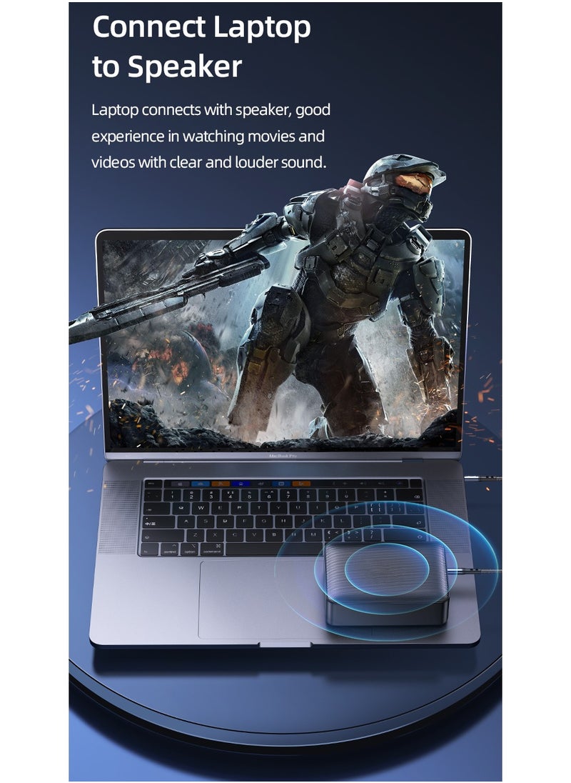 Usams US-SJ556 3 In 1 3.5mm+Type-C+Lightning to 3.5mm Audio Adapter Cable For Multiple devices  1.2m  - Image 5