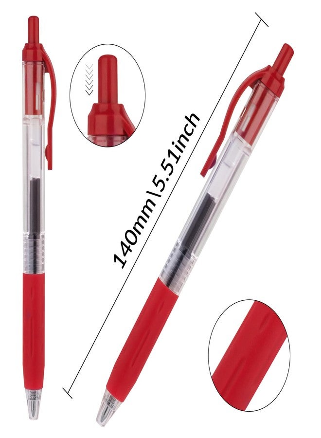 EYEYE G-103 Red Gel Pens 15 Pack, Retractable, 0.7mm Medium Point - Image 4