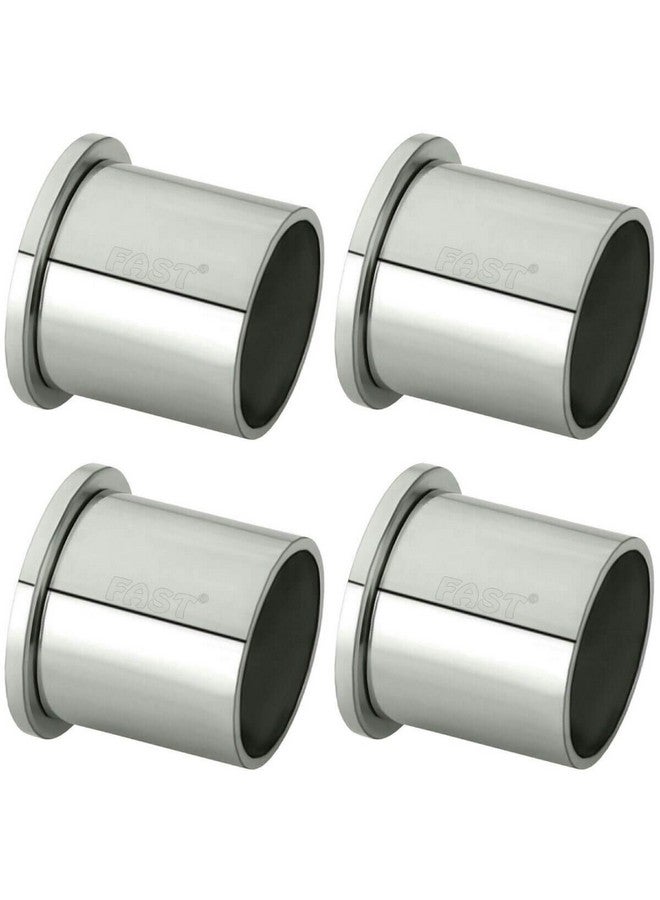 FAST Special Heavy Wall to Wall Bracket for Stainless Steel Curtain Rod and Wardrobe Rod (Steel, White, Silver, 1Inch) -4 Pcs - Image 1