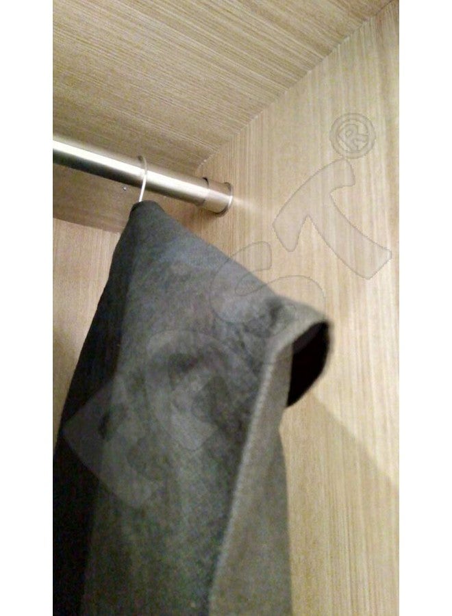 FAST Special Heavy Wall to Wall Bracket for Stainless Steel Curtain Rod and Wardrobe Rod (Steel, White, Silver, 1Inch) -4 Pcs - Image 4