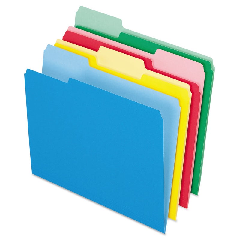 Pendaflex 82300 Colored File Folders 13 Cut Top Tab Letter Assorted Colors Pack of 24