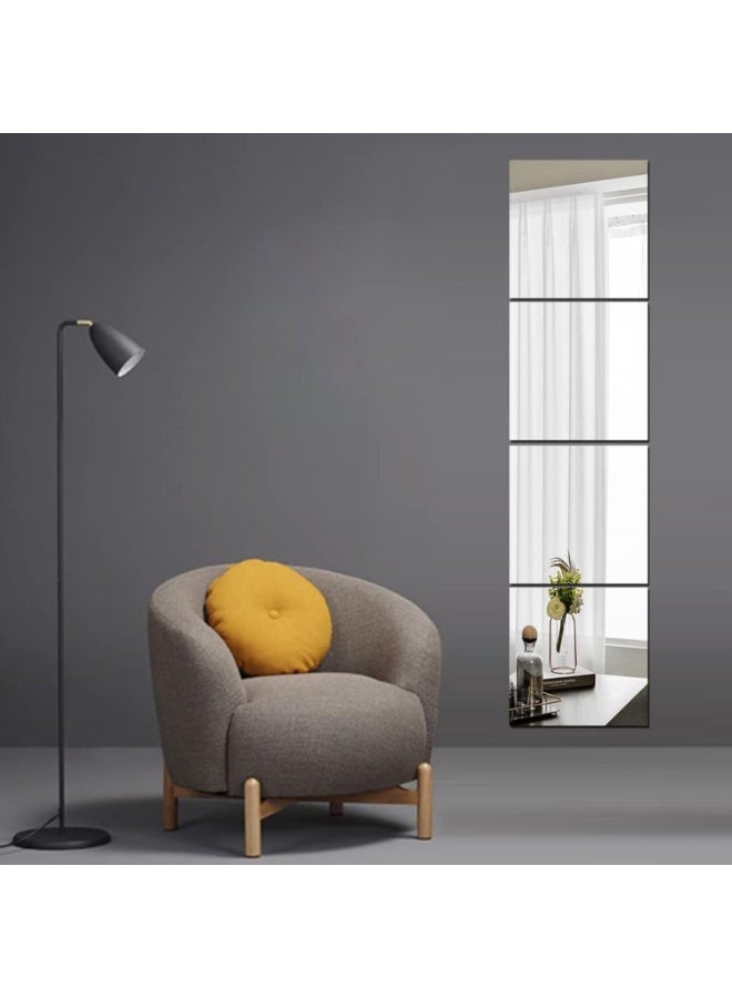 PTTIMFFM 4 Pack Removable Acrylic Wall Mirrors, Frameless Self-Adhesive Plexiglass Mirror for Home, Gym, Dorm, or Wardrobe(30×30cm) - Image 5