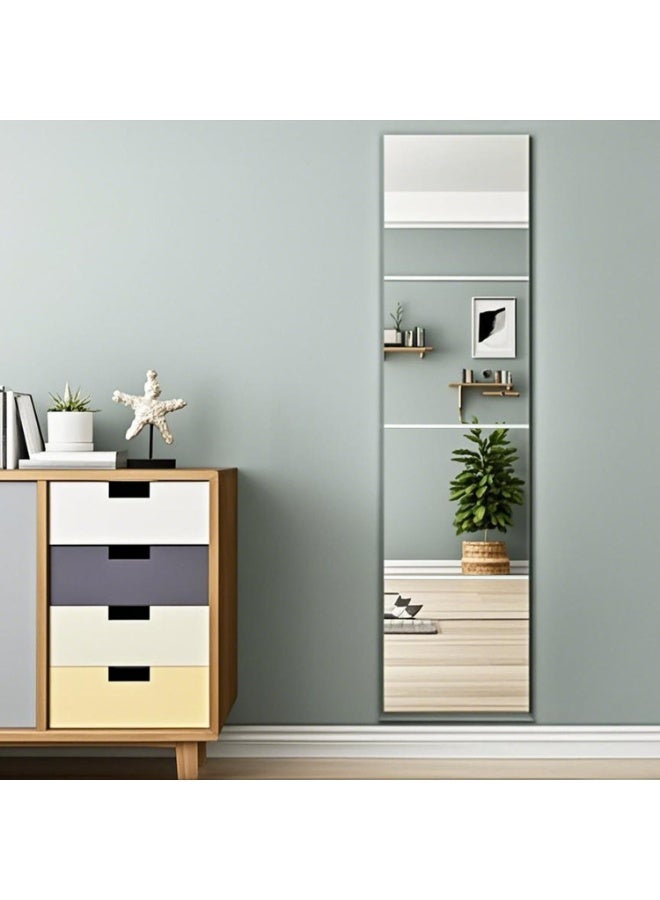 PTTIMFFM 4 Pack Removable Acrylic Wall Mirrors, Frameless Self-Adhesive Plexiglass Mirror for Home, Gym, Dorm, or Wardrobe(30×30cm) - Image 4