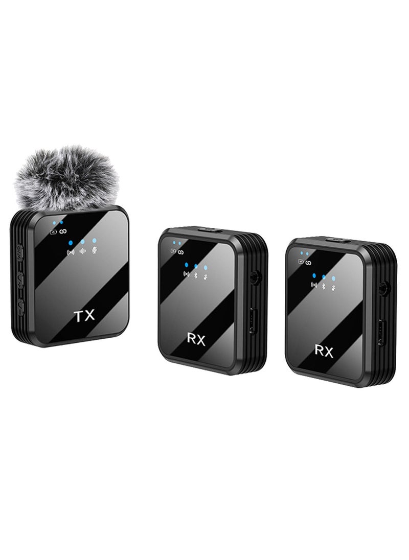 ULHYC - Wireless Lavalier Microphone Vibrato Live Mobile Phone Video Recording 2.4G Noise Reduction Mini Microphone for Live Streaming Video Recording Vlog Interview Online Class - Image 1