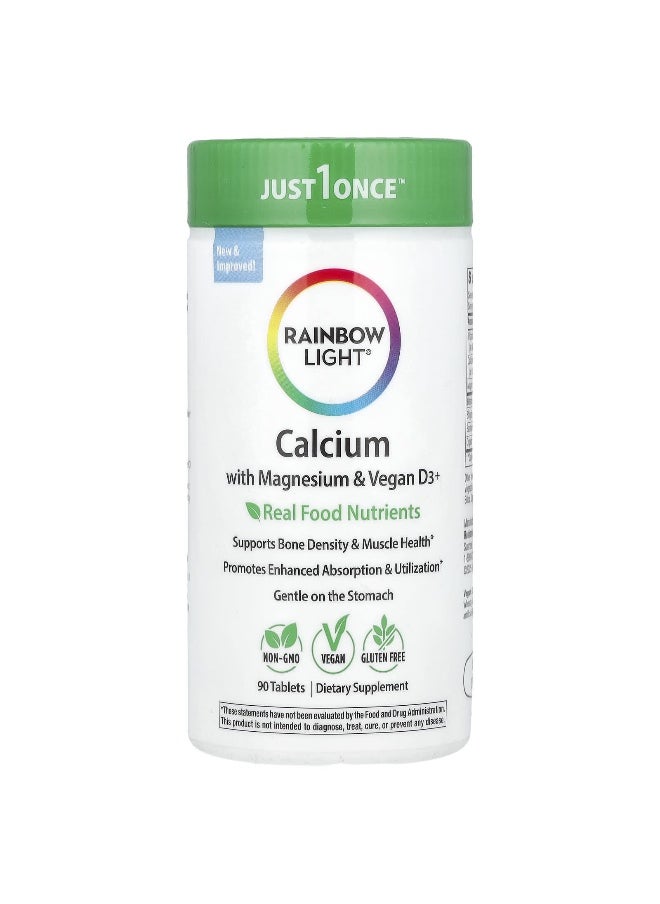 Rainbow Light Rainbow Light, Calcium with Magnesium & Vitamin D3+, 90 Tablets  - Image 1