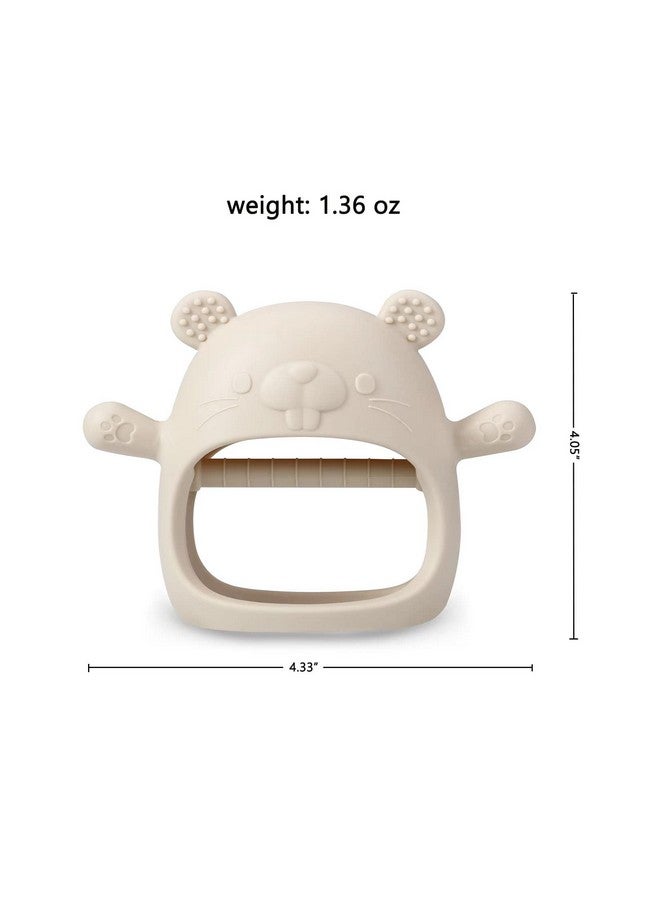 PandaEar 2 Pack Silicone Baby Teething Toys Baby Hand Teether Mitten For Sucking Needs Baby Chew Toys Hand Pacifier For Soothing Teething Pain Relief (Whiteblue) - Image 5