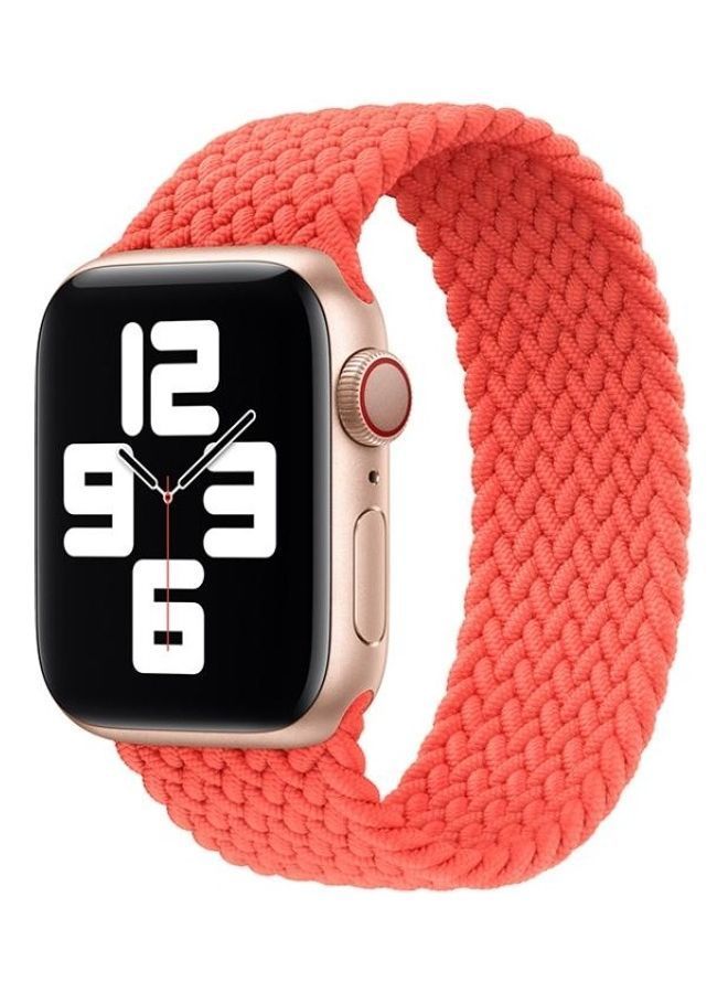 NIBEMINENT Replacement Strap For Apple Watch Series 7 41mm/6,SE,5,4 40mm/3,2,1 38mm Bright Orange - Image 2