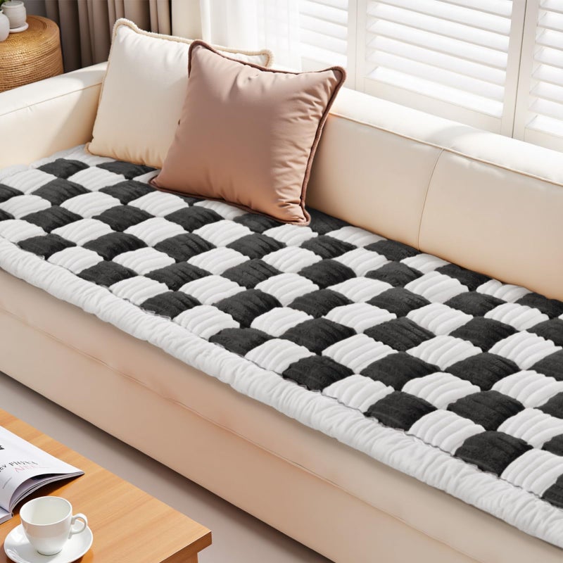 ODreamyDogs Couch Cushion Cover for dogs Sofa Cover Washable Pet Love Seat Couch Covers for Sofa Slipcovers Couch Protector Blanket for Dogs Sofa Cushion Covers for Pets Washable Pad Black 70x150cm/27.6x59in - Image 1