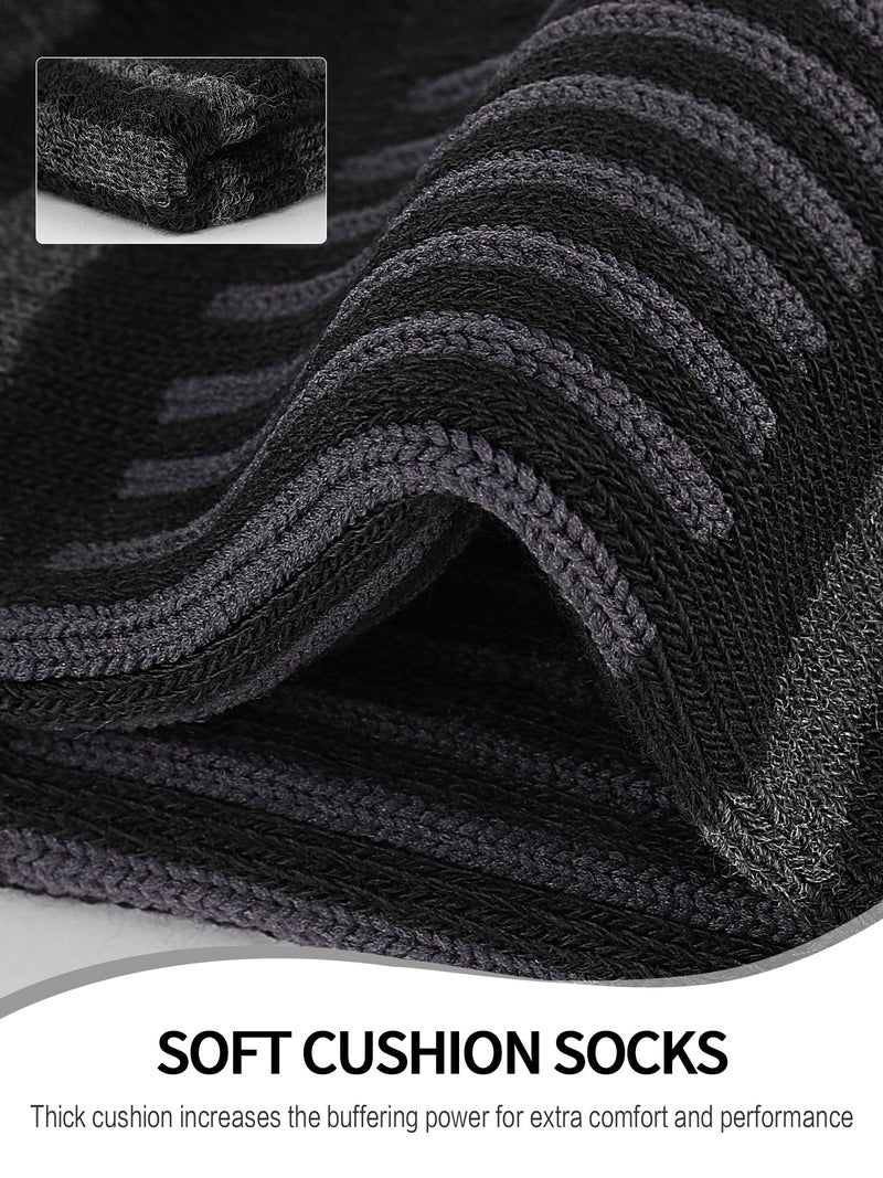 Airacker Athletic Quarter Socks with Cushion Running Ankle Socks for Men Women 6 Pairs - Image 2