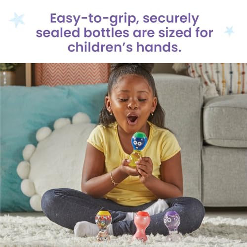 hand2mind Express Your Feelings Sensory Bottles- Secondary Emotions 2, Toddler Sensory Toys, Quiet Fidget Toys, Play Therapy Toys, Calm Down Corner Supplies, Calming Corner, Social Emotional Learning - Image 5