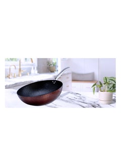 Wilson Aluminium Copper Hammered Wok with Induction Bottom and Marble Coating Inside  - Image 5