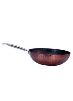 Wilson Aluminium Copper Hammered Wok with Induction Bottom and Marble Coating Inside  - Image 3
