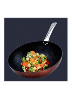 Wilson Aluminium Copper Hammered Wok with Induction Bottom and Marble Coating Inside  - Image 2