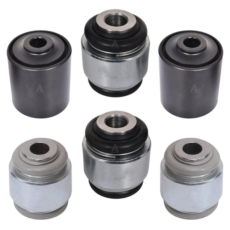 AUTOACER Rear Lower Control Arm Bushing Kit 6 Pcs 2 Pcs Solid 4 Pcs Hydra Bushings Left Right for S Type 19992008 XJ8 XJR 20042009 OEM C2C39586 C2C39585 C2C36792 C2C33864 C2C24616