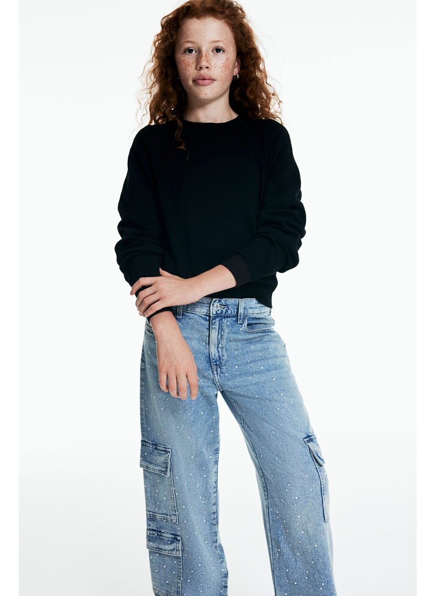 H&M Loose Fit Wide Leg Cargo Jeans  - Image 2