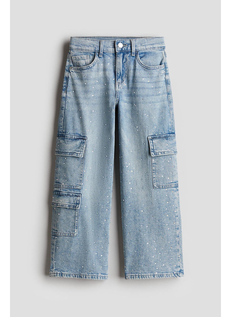 H&M Loose Fit Wide Leg Cargo Jeans  - Image 3