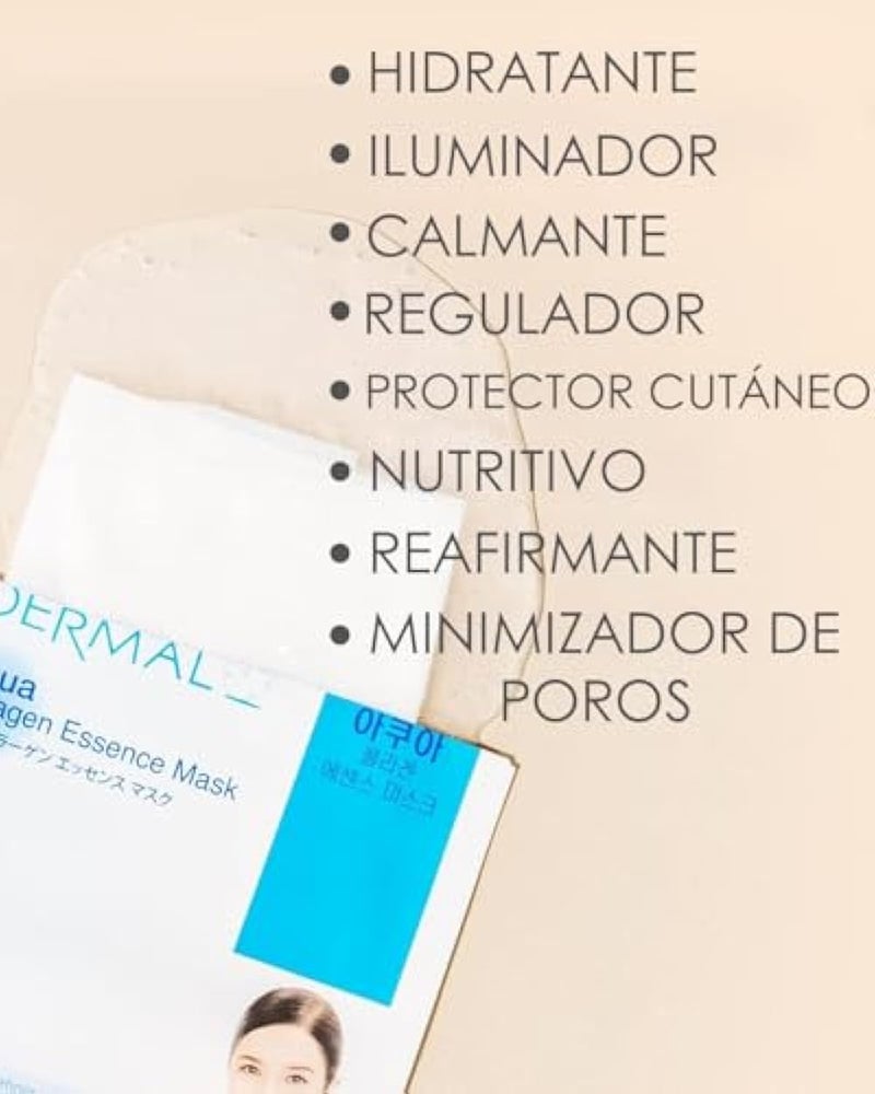 Dermal Korea Collagen Essence Full Face Facial Mask Sheet Combo Pack (16 Pack) - Image 4