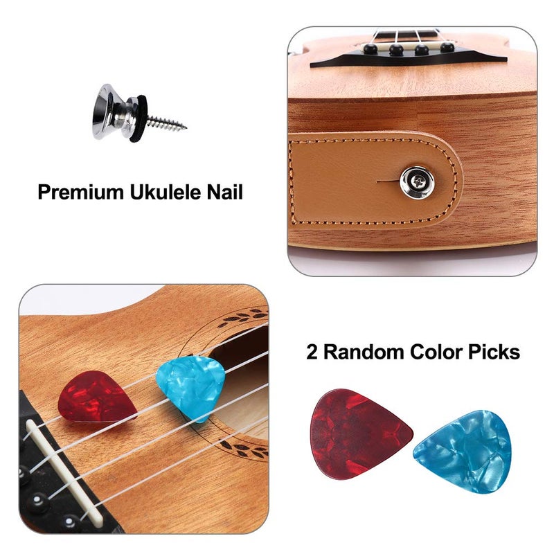 Eyeshot Ukulele Strap, Hawaiian Jacquard Blue Totem Ukelele Shoulder Strap, Suitable for Soprano Concert Tenor Baritone String Instruments - Image 5