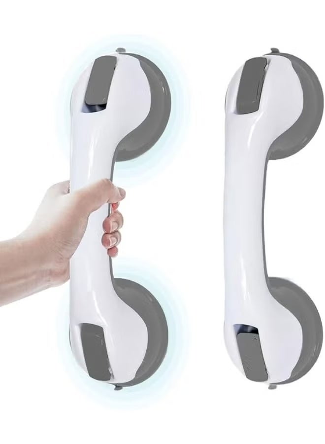Pack of 2 Suction Grab Bars for Shower and Bathtub, 12 Inch Heavy-Duty Bathroom Safety Support Handles for Wall Mount, Waterproof No Drilling Installation - Image 4