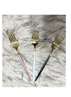 Generic Luxury Fork Set in black with gold accents – Golden Elegance for Your Table D  - Image 3