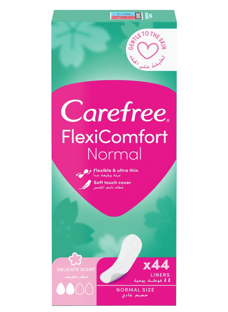 Carefree Daily feminine pads unscented, Normal size, 44 pads