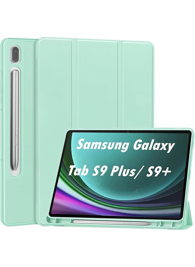 erorex - Case Compatible With Samsung Galaxy Tab S9 Plus 2023 12.4 Inch Sm-X810 Sm-X816B Sm-X818U Soft Tpu Back Ultra Thin Cover With Pen Holder For Galaxy Tab S9+ Support Auto Wake Sleep - Image 1