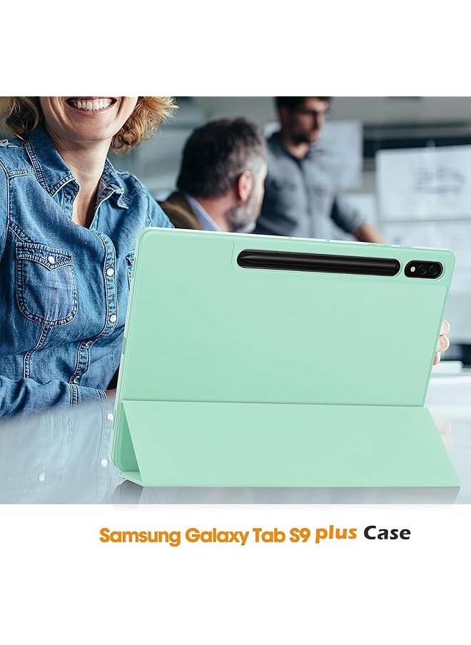 erorex - Case Compatible With Samsung Galaxy Tab S9 Plus 2023 12.4 Inch Sm-X810 Sm-X816B Sm-X818U Soft Tpu Back Ultra Thin Cover With Pen Holder For Galaxy Tab S9+ Support Auto Wake Sleep - Image 1