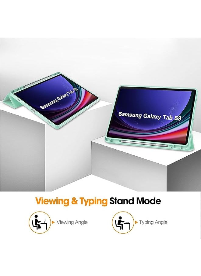 erorex - Case Compatible With Samsung Galaxy Tab S9 Plus 2023 12.4 Inch Sm-X810 Sm-X816B Sm-X818U Soft Tpu Back Ultra Thin Cover With Pen Holder For Galaxy Tab S9+ Support Auto Wake Sleep - Image 1