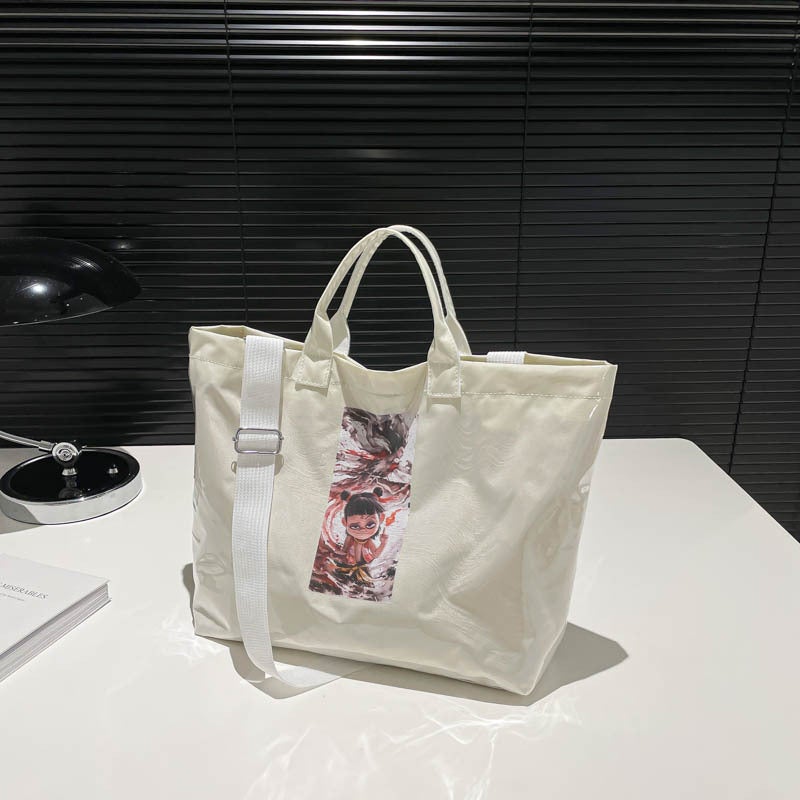 Popular Anime Nezha Tote Bag Women'S Large-Capacity Street Handbag Casual Shopping Bag Single Shoulder Crossbody Bag - Image 2