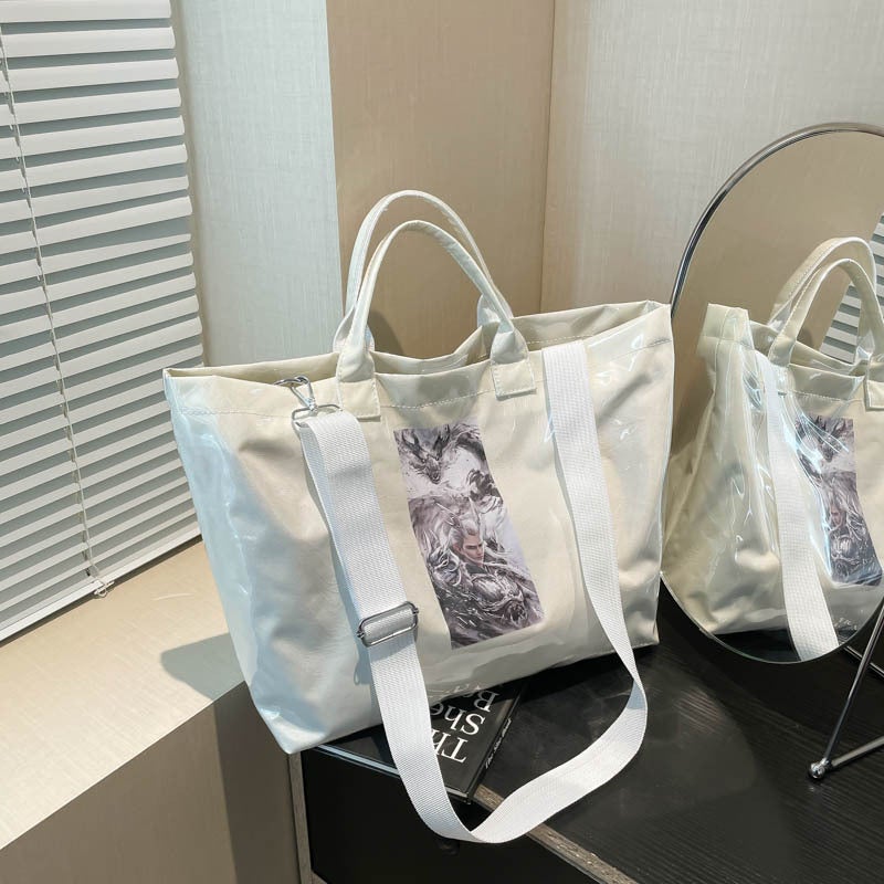 Popular Anime Nezha Tote Bag Women'S Large-Capacity Street Handbag Casual Shopping Bag Single Shoulder Crossbody Bag - Image 1