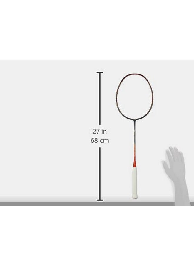 Li-Ning - Li-ning Air-Force 78 G3 Carbon Fibre Unstrung Badminton Racket with Full Cover (78g, Black/Orange Red/Gold) - Image 1