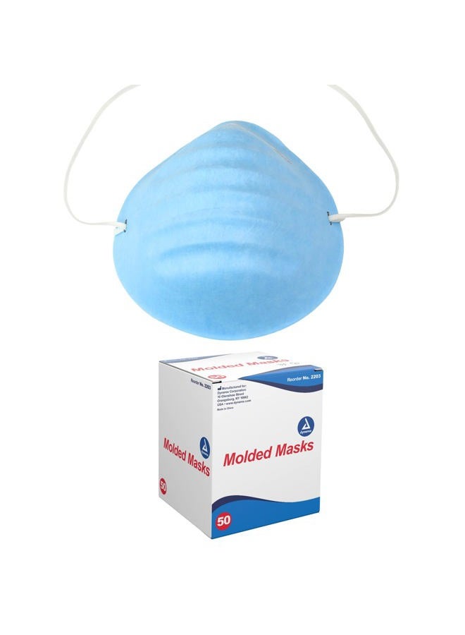 Dynarex Mask Surgical Face Cone Blue - Image 1